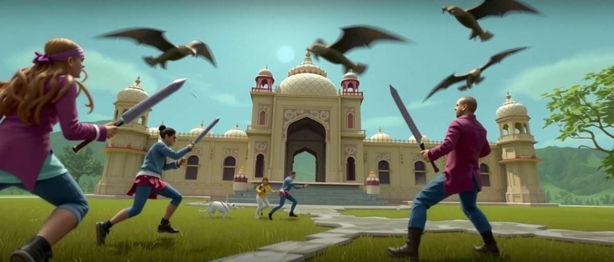 Indore Invaders - Rajwada Palace Battle Indore Invaders gameplay showing Rajwada Palace battle scene