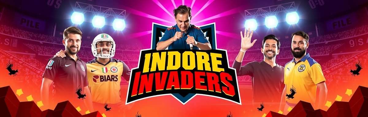 Indore Invaders - Official Banner Indore Invaders game banner showing team logo and players